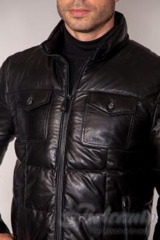 Пуховик кожаный